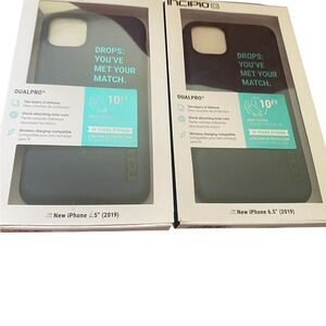 Incipio DualPro Black Phone Case for iPhone 6.5" (2019)